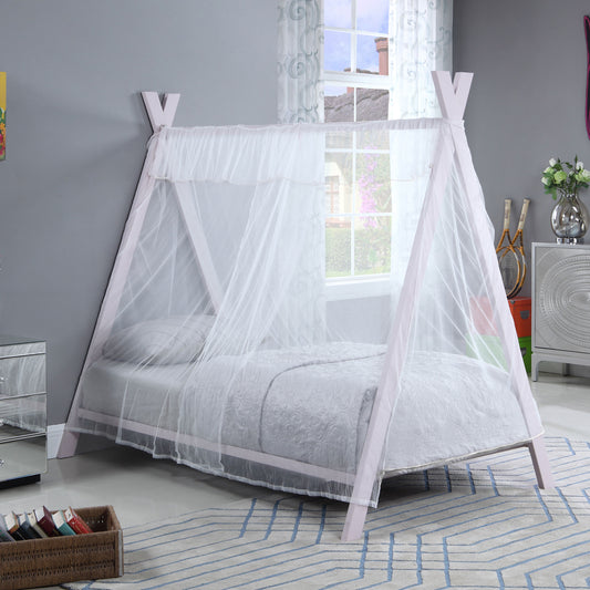 Fultonville Metal Twin Tent Bed Pink