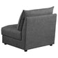 Sasha Upholstered Armless Chair Barely Black