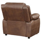 Ellington Upholstered Padded Arm Accent Chair Dark Brown
