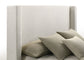 Alamosa Boucle Upholstered Eastern King Wingback Platform Bed White
