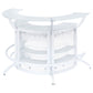 Dallas 2-shelf Curved Home Bar White and Frosted Glass (Set of 3)