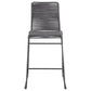 Jerome Upholstered Bar Stools with Footrest (Set of 2) Charcoal and Gunmetal