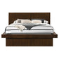 Jessica 4-piece Eastern King LED Bedroom Set Cappuccino