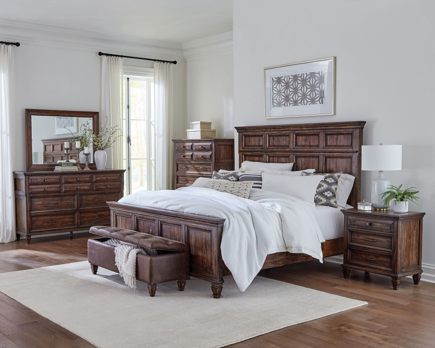 Avenue 8-drawer Bedroom Chest Weathered Burnished Brown