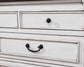 Hillcrest 9-drawer Dresser with Mirror Dark Rum and White