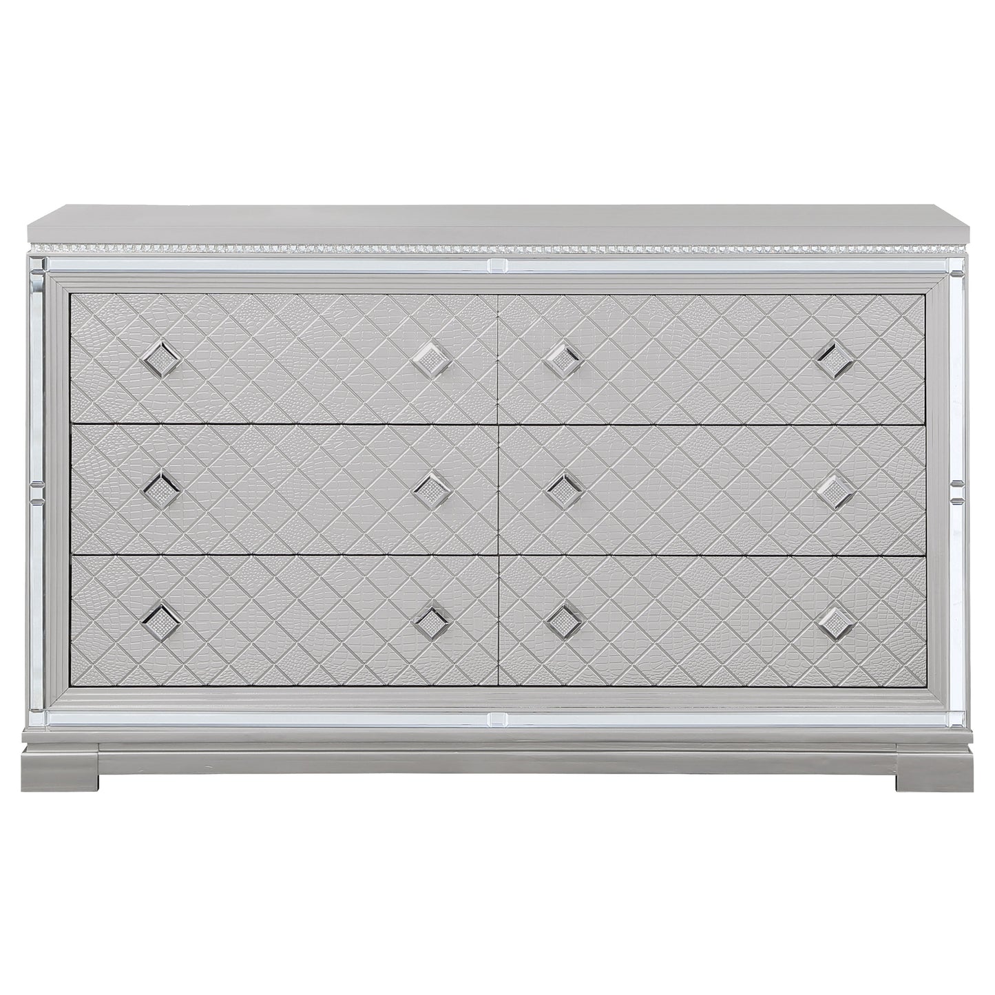 Eleanor Rectangular 6-drawer Dresser Metallic