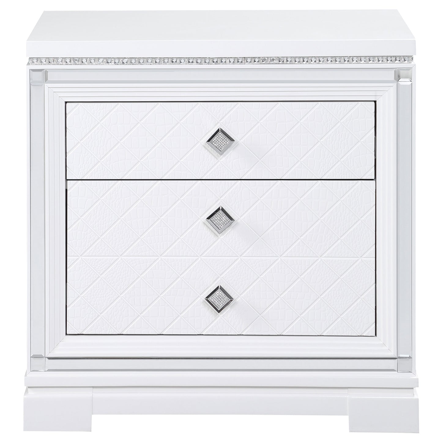 Eleanor Rectangular 2-drawer Nightstand White