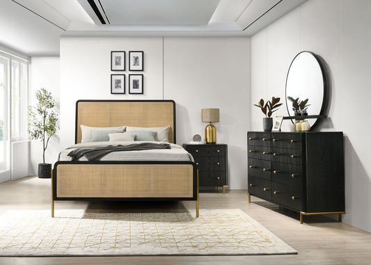 Arini 4-piece Queen Bedroom Set Black and Natural