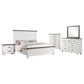 Lilith 5-piece Eastern King Bedroom Set Distressed White