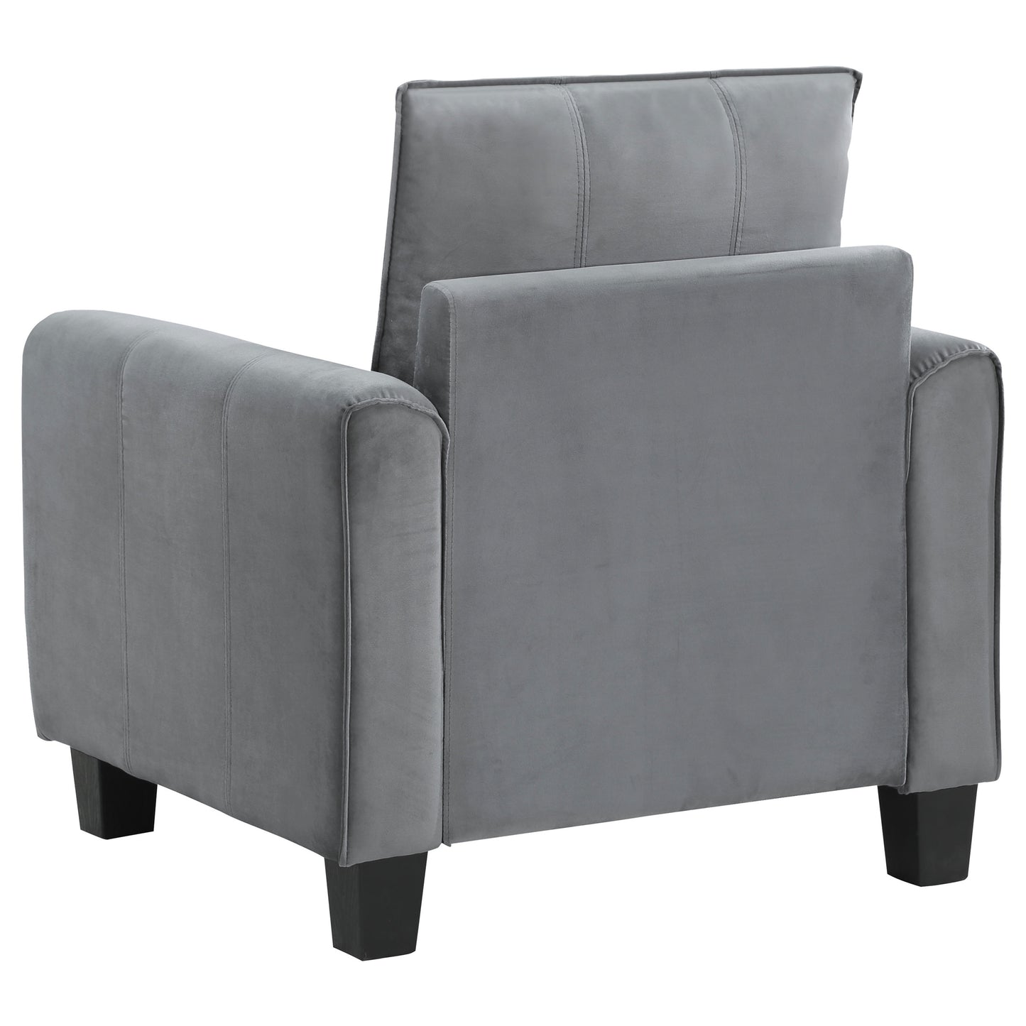 Davis  Upholstered Rolled Arm Accent Chair Grey