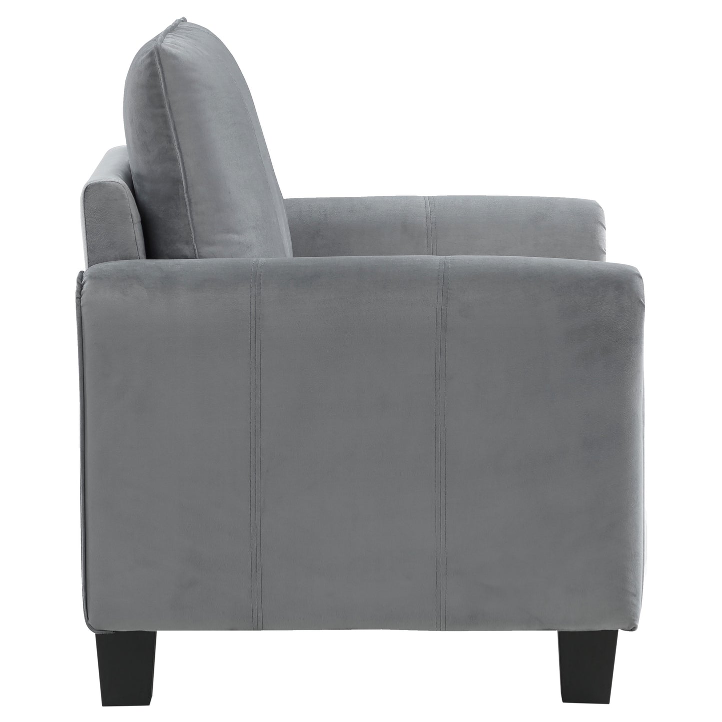 Davis  Upholstered Rolled Arm Accent Chair Grey