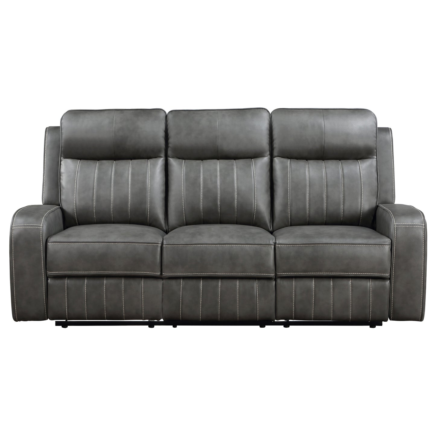 Raelynn 2-piece Upholstered Motion Reclining Sofa Set Grey