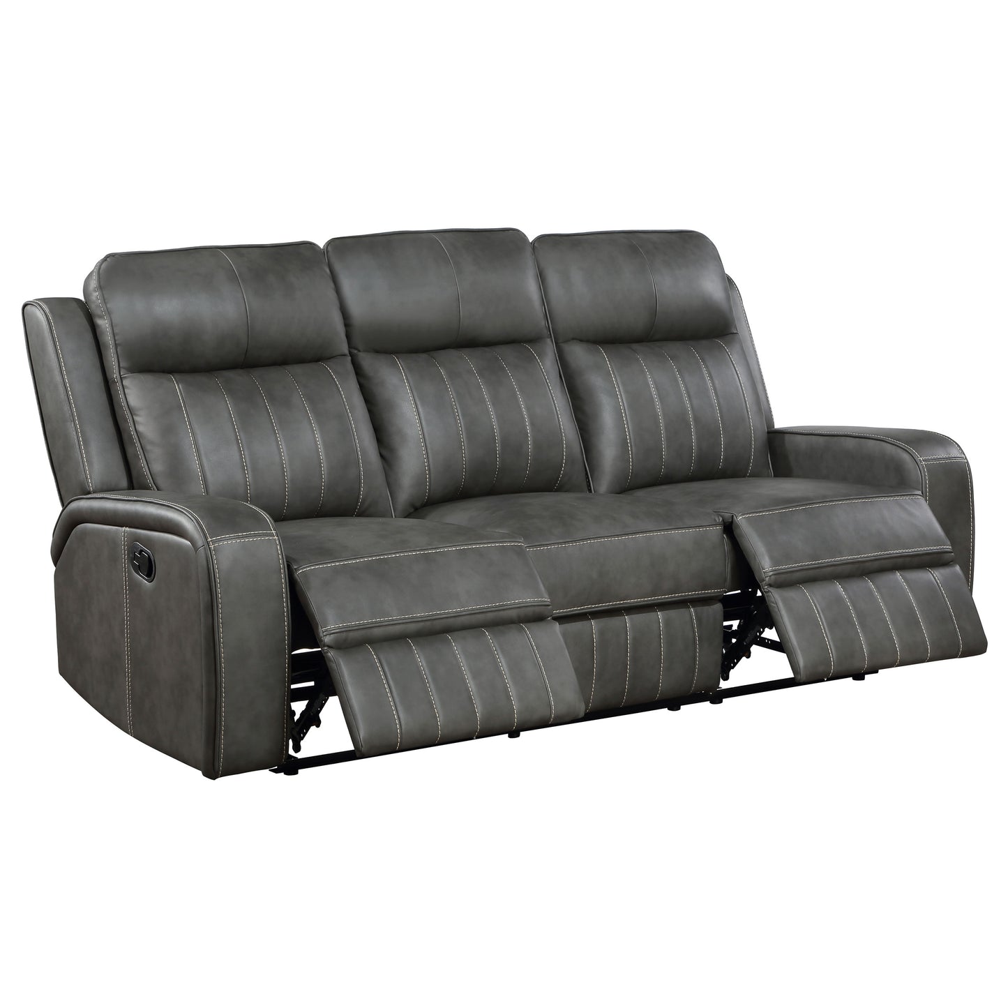 Raelynn 2-piece Upholstered Motion Reclining Sofa Set Grey