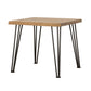 Zander End Table with Hairpin Leg Natural and Matte Black