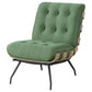 Aloma Armless Tufted Accent Chair Green
