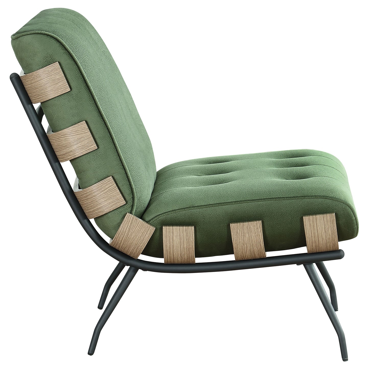Aloma Armless Tufted Accent Chair Green