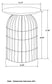 Bernardo Round Accent Table with Bird Cage Base Natural and Gunmetal